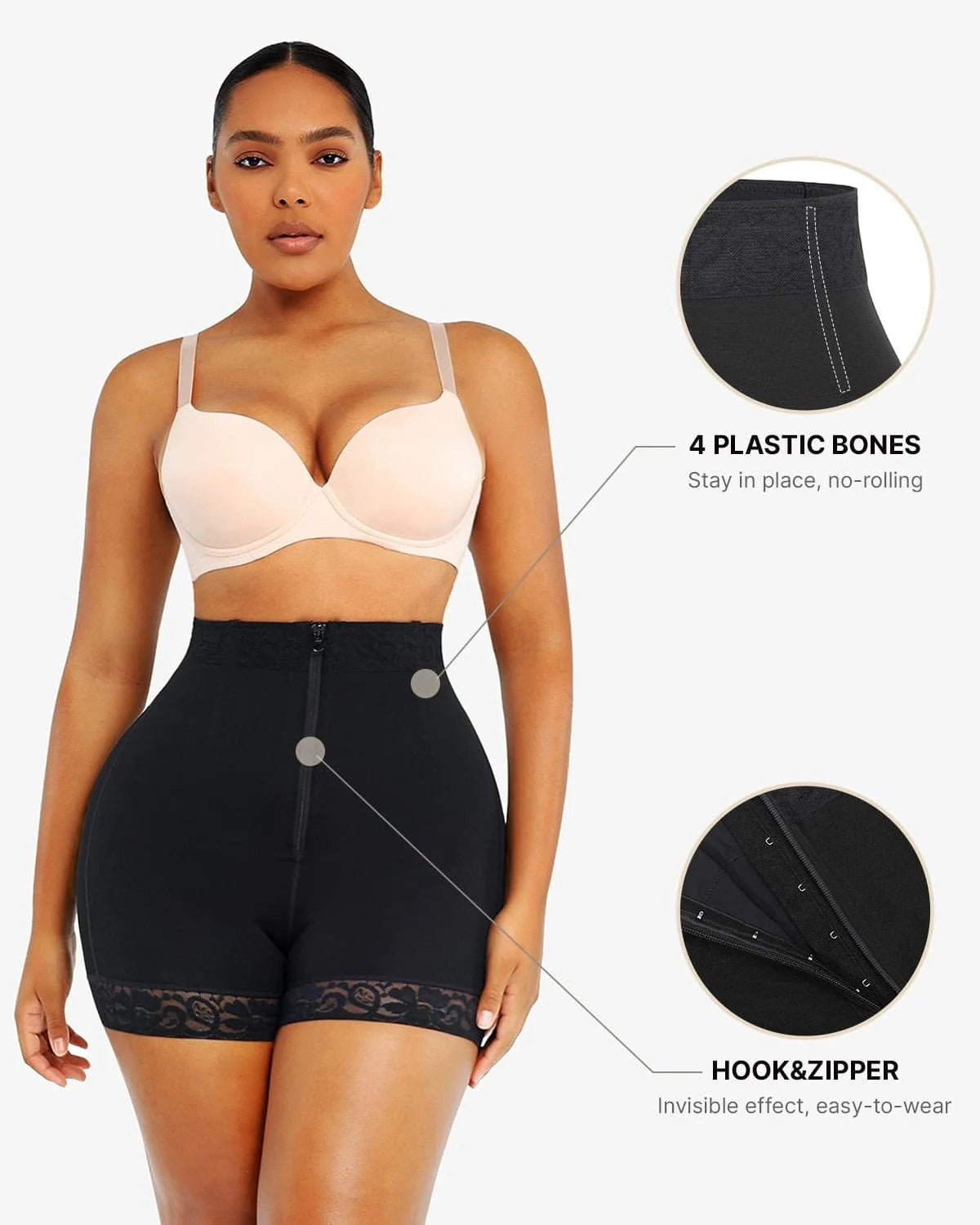 NUSKN™ Boned High Waist Shaper Shorts